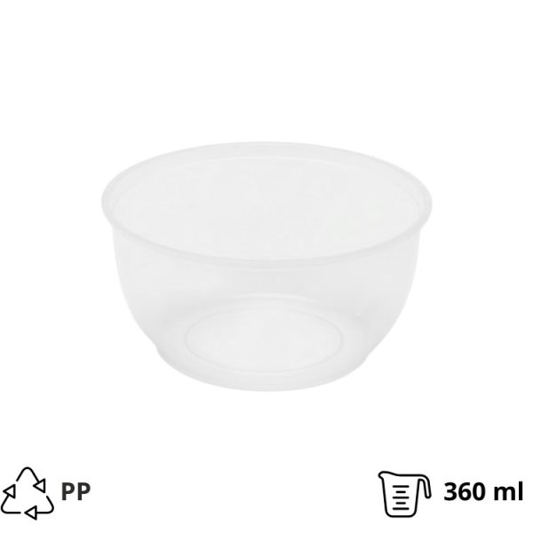 Posuda za delikatešo PP 360 ml d=112 mm h=55 mm, bez poklopca [6 kom/pak]