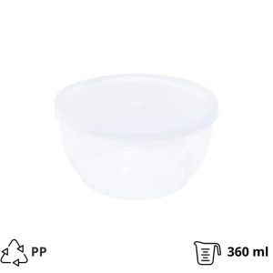 Posuda za delikatešo PP 360 ml d=112 mm h=55 mm, bez poklopca [6 kom/pak]