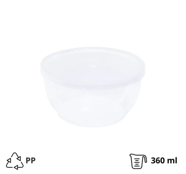 Posuda za delikatešo PP 360 ml d=112 mm h=55 mm, bez poklopca [6 kom/pak]