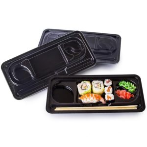 Posuda za sushi PS 275х121х43 mm crna (400 kom/pak)
