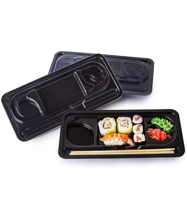 Posuda za sushi PS 275х121х43 mm crna (400 kom/pak)