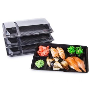 Posuda za sushi PS 201х125х36 mm crna (540 kom/pak)