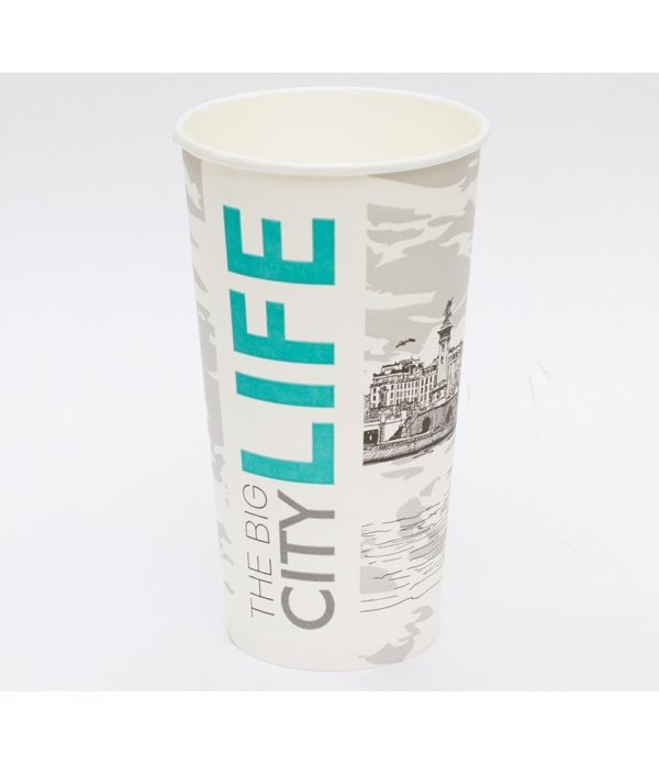 Čaša papirnata 500 ml d=90 mm 1-slojna Big City Life (50 kom/pak)