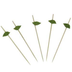 Drvena pikalica 12 cm Zeleni list 100 kom/pak