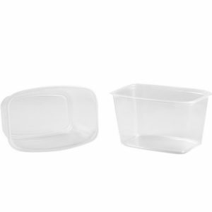 Posuda РР DP 138х102х87mm 750ml prozirna s poklopcem, 100 kom (komplet)