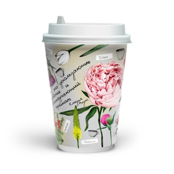 Čaša papirnata 400 ml d=90 mm 2-slojna Fleur di Cafe (16 kom/pak)