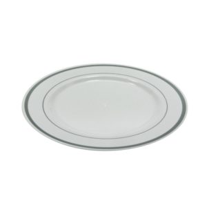 Tanjur PS TaMbien d=230 mm bijeli sa srebrnom ivicom 10 kom/pak