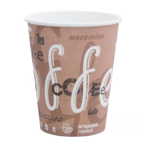 Čaša papirnata 300 ml d=90 mm 1-slojni Coffee (50 kom/pak)
