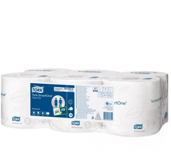 Toaletni papir 2-sl 207 m Tork SmartOne® 6 rol/pak (472242)