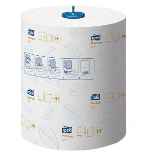 Papirnati ručnici 2-sl 100 m Tork Premium bijeli s plavim utisnutim crtežom (290016)
