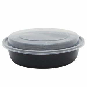 Posuda PP TaMbien 170х55 mm 700ml crna s poklopcem (150 kom/pak)