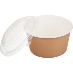 Posuda papirnata Tambien ECO 380ml d=110 mm, h=60mm Kraft, s poklopcem, 50 kom (komplet)