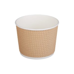 Papirnata posuda Tambien ECO 520 ml d=110 mm h=84,5 mm valoviti kraft, točkasta, bez poklopca 25 kom