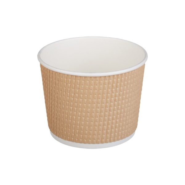 Papirnata posuda Tambien ECO 520 ml d=110 mm h=84,5 mm valoviti kraft, točkasta, bez poklopca 25 kom