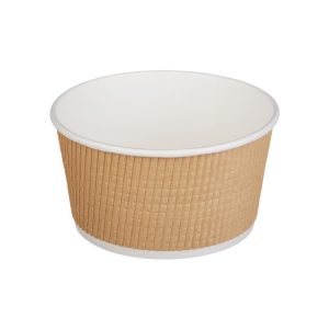 Papirnata posuda Tambien ECO 720 ml d=135 mm h=68 mm valoviti kraft, točkasta, bez poklopca 25 kom