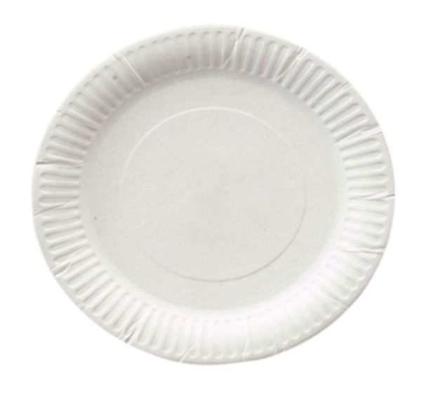 Papirnati tanjur d=200 mm bijeli glaziran (1300 kom/pak)