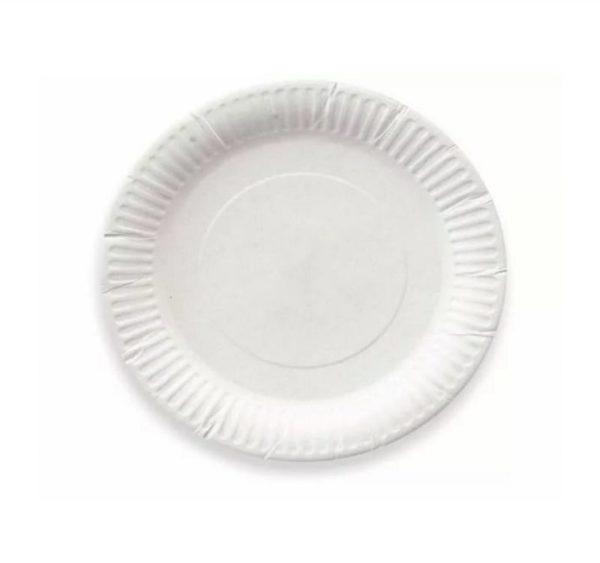 Papirnati tanjur d=165 mm bijeli glaziran (100 kom/pak)