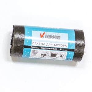 Vreća za smeće HDPE 30 L crna ToMoS 50 kom/rola