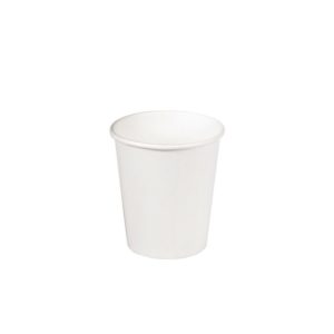 Čaša papirnata jednoslojna 85 (100) ml d = 73 mm za topla pića bijela ( 100 kom/pak)