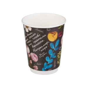Čaša papirnata 300 ml d=90 mm 2-slojni Fleur di Cafw (20 kom/pak)