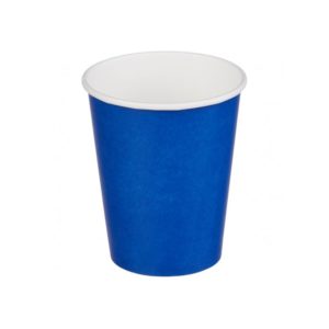 Čaša papirnata 250 ml d=80 mm 1-slojna plava (50 kom/pak)