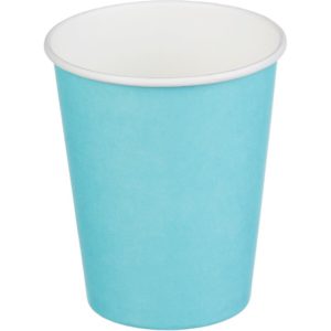 Čaša papirnata 250 ml d=80 mm 1-slojna tirkizna (50 kom/pak)