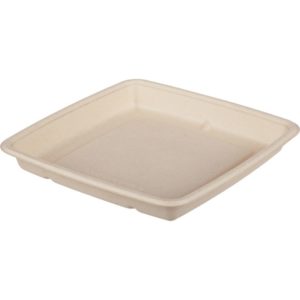 Posuda PULP Sabert 230x230x30mm 1000 ml, Kraft s poklopcem (komplet)