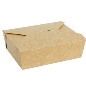 Papirnata posuda Fold Box 600 ml 130x110x65 mm kraft (50 kom/pak)