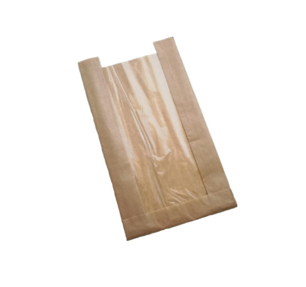 Papirnata vrecica s prozorom 130(50) х50х300 mm kraft (1500 kom/pak)