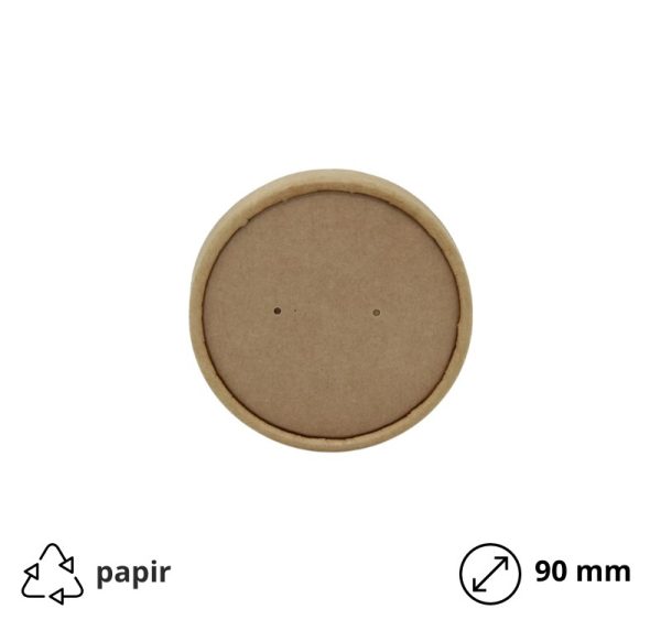 Poklopac papirnati Tambien ECO d=90 mm kraft [25 kom/pak]