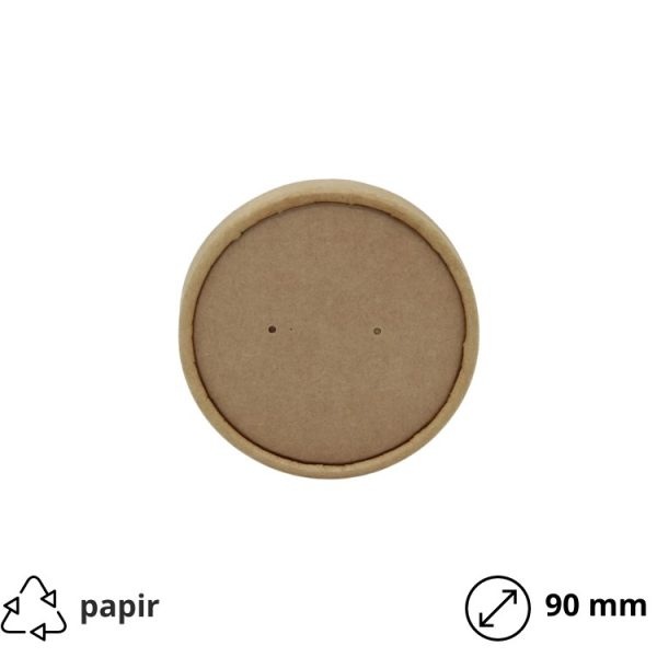Poklopac papirnati Tambien ECO d=90 mm kraft [25 kom/pak]