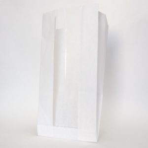 Vrećica papirnata s prozorom 130(50)х100х300 mm bijela (2300 kom/pak)