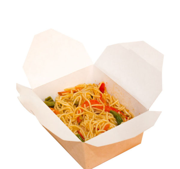 Papirnata posuda ECO FOLD BOX 600 ml 110x90x65 mm kraft (450 kom/pak)