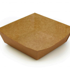 Papirtnata plitica ECO TRAY 550 ml 110x110x42 mm kraft (300 kom/pak)