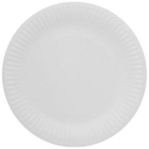 Papirnati tanjur d=230 mm Snack Plate bijeli laminiran (100 kom/pak)