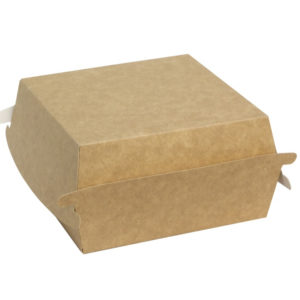 Burger embalaža Combi box 120x120x70 mm kraft (50 kom/pak)