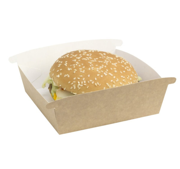 Burger embalaža Combi box 120x120x70 mm kraft (50 kom/pak)