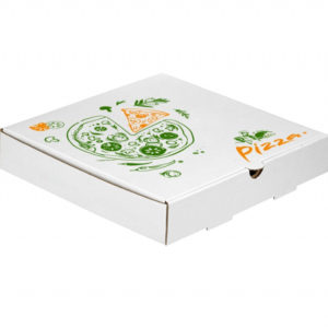 Kutija za pizzu 330x330x40 mm mikro valoviti karton print Pizza (50 kom/pak)