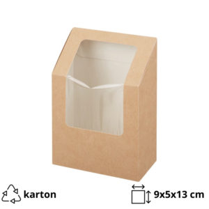 Posuda za wrap/tortilje s folijom 90x50x130 mm kraft 50 kom