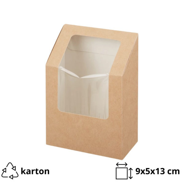 Posuda za wrap/tortilje s folijom 90x50x130 mm kraft 50 kom