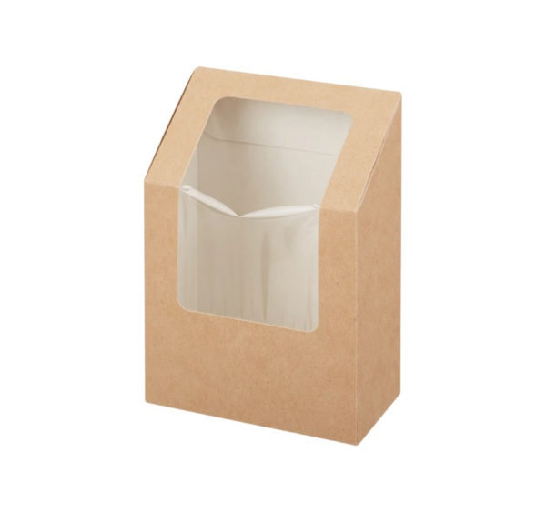 Posuda za wrap/tortilje s folijom 90x50x130 mm kraft 50 kom