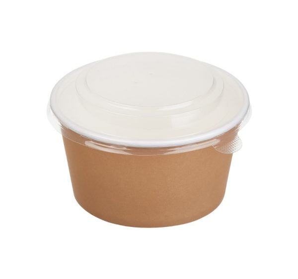 Posuda papirnata Tambien ECO 720ml d=135 mm, h=68mm kraft, za poklopcem, 50 kom (komplet)