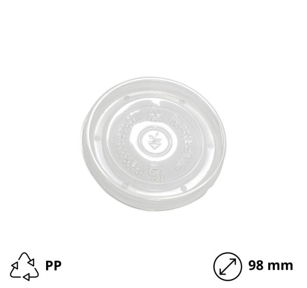 Poklopac PP za papirnatu posudu 500 ml d=98 mm [10 kom/pak]