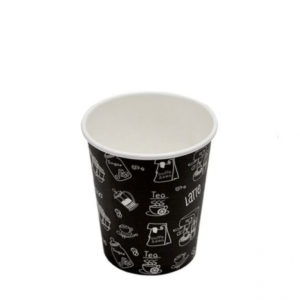 Čaša papirnata 250 ml d=80 mm 1-slojna crna Complement (50 kom/pak)