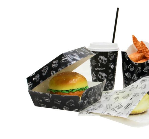 Kutija za hamburger Complement Black 120х120х70 mm (500 kom/pak)