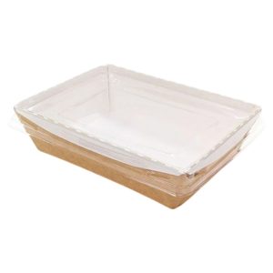 Poklopac ravan 180x140x17 mm za pairnatu posudu Crystal box 800 ml 60 kom