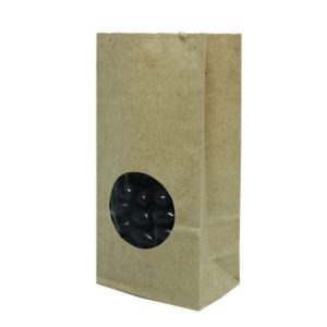 Papirnata vrećica s pravokutnim dnom 170х80х50 mm kraft, prozor 5 (900 kom/pak)
