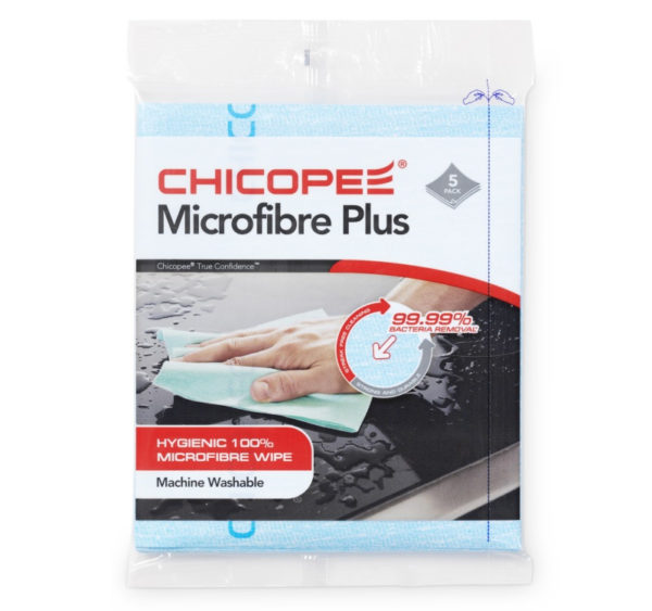 Krpa od mikrovlakana 34×40 cm 5 kom / pakiranje MICROFIBER PLUS CLOTH Chicopee plava (74721)
