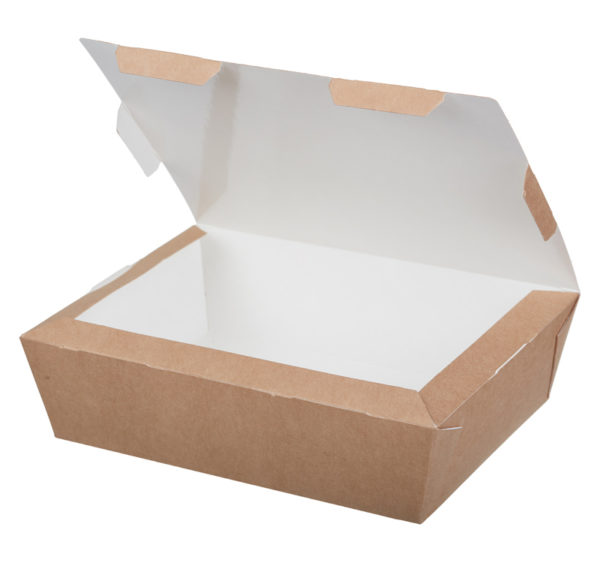 Papirnata posuda Lunch2Go 1000 ml 190x150x50 mm kraft (80 kom/pak)