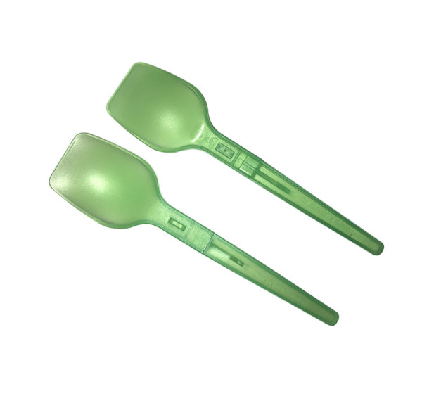 Plastična žlička 10,7 cm zelena (sklopljiva) (50 kom/pak)